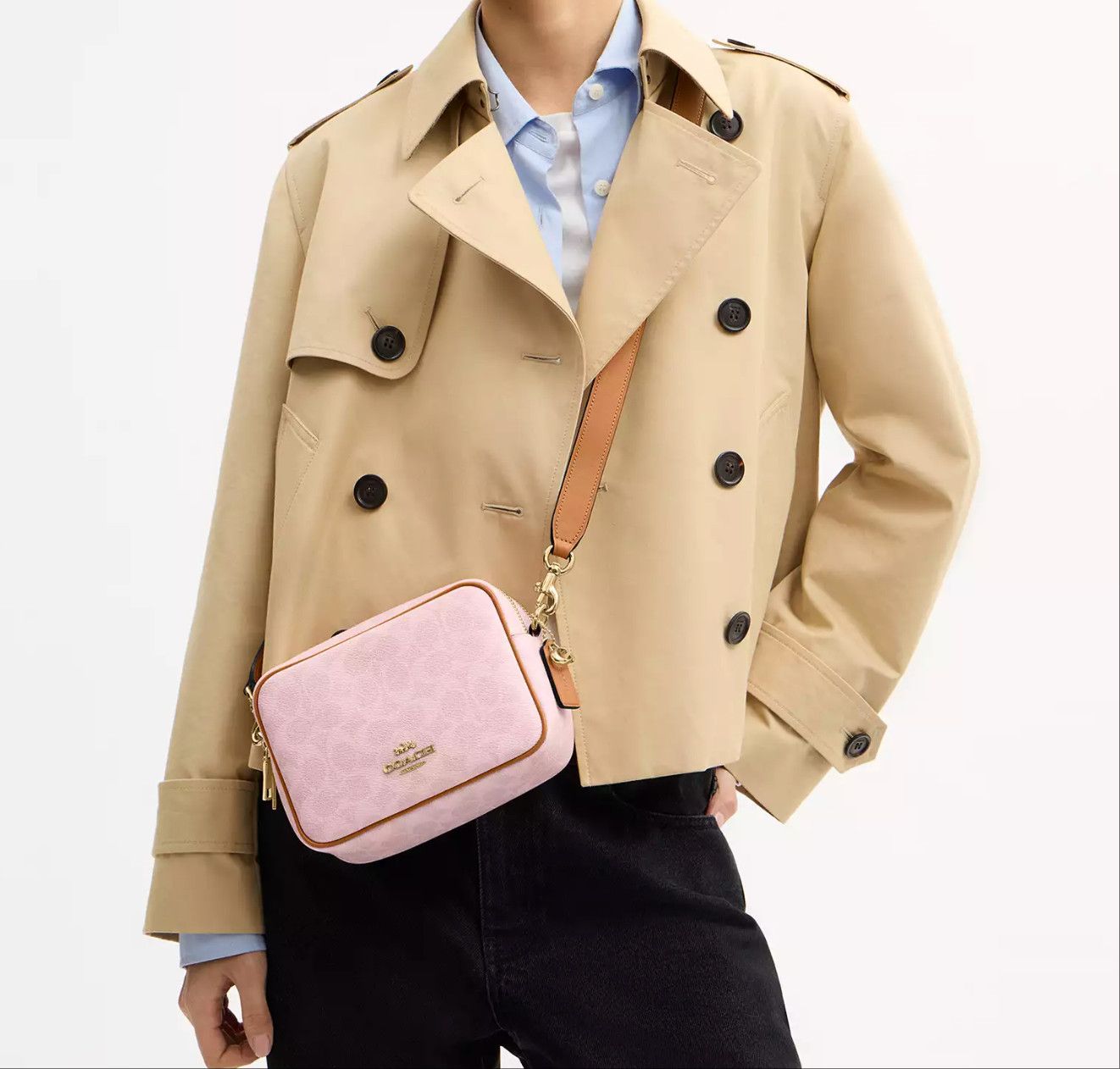 Coach Mini Carey Crossbody Bag In Signature Canvas With Charms Size ONE SIZE - 7 Thumbnail