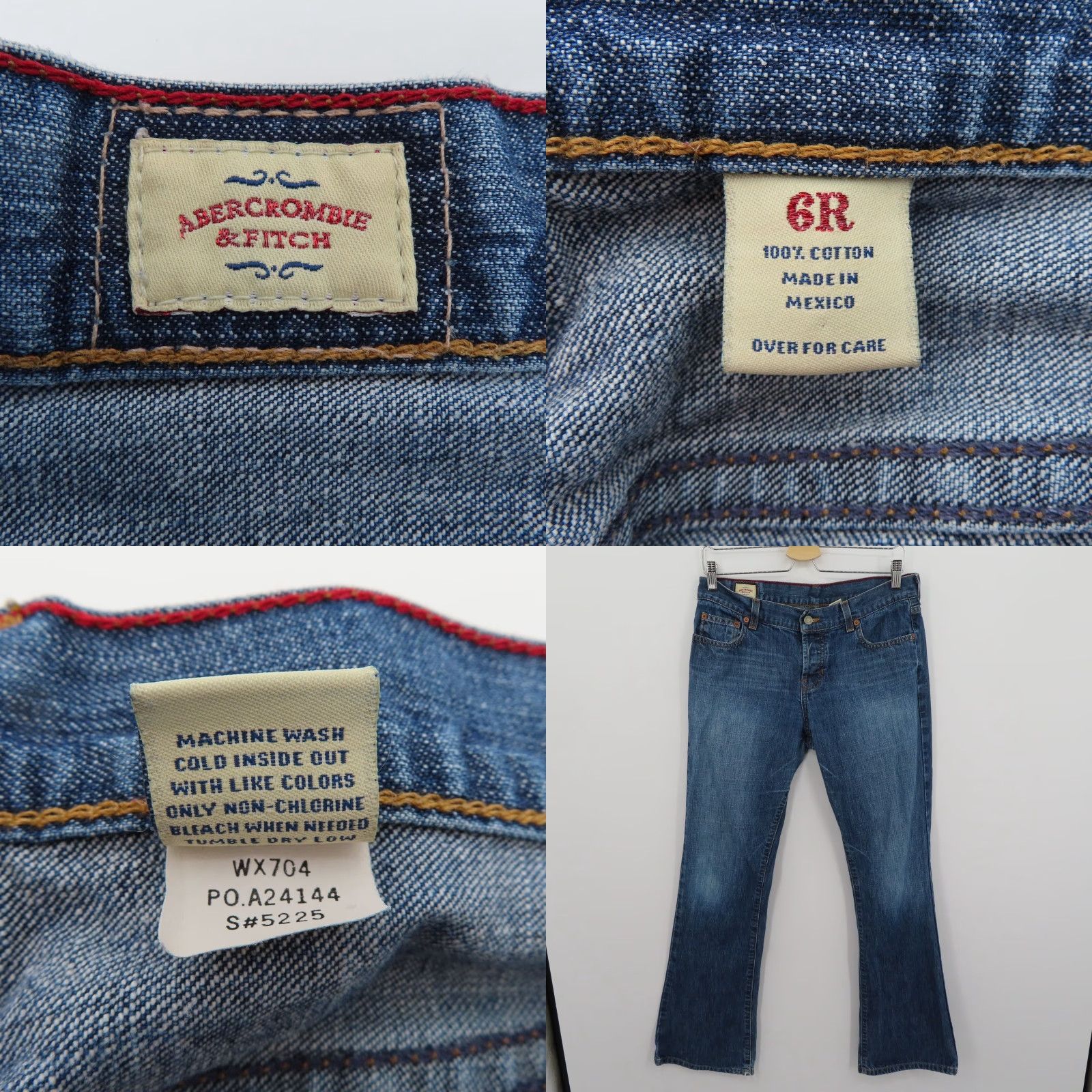 Abercrombie & Fitch VINTAGE Abercrombie & Fitch Jeans Denim Bootcut 6 Blue Cotton Women Regular Jeans 5-Pocket Design Size 28" / US 6 / IT 42 - 8 Thumbnail