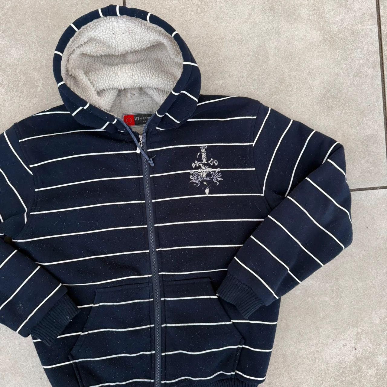 Vintage Vintage 90s Opium Affilaction Zip Up Hoode Sherpa Linned Size US XL / EU 56 / 4 - 5 Thumbnail