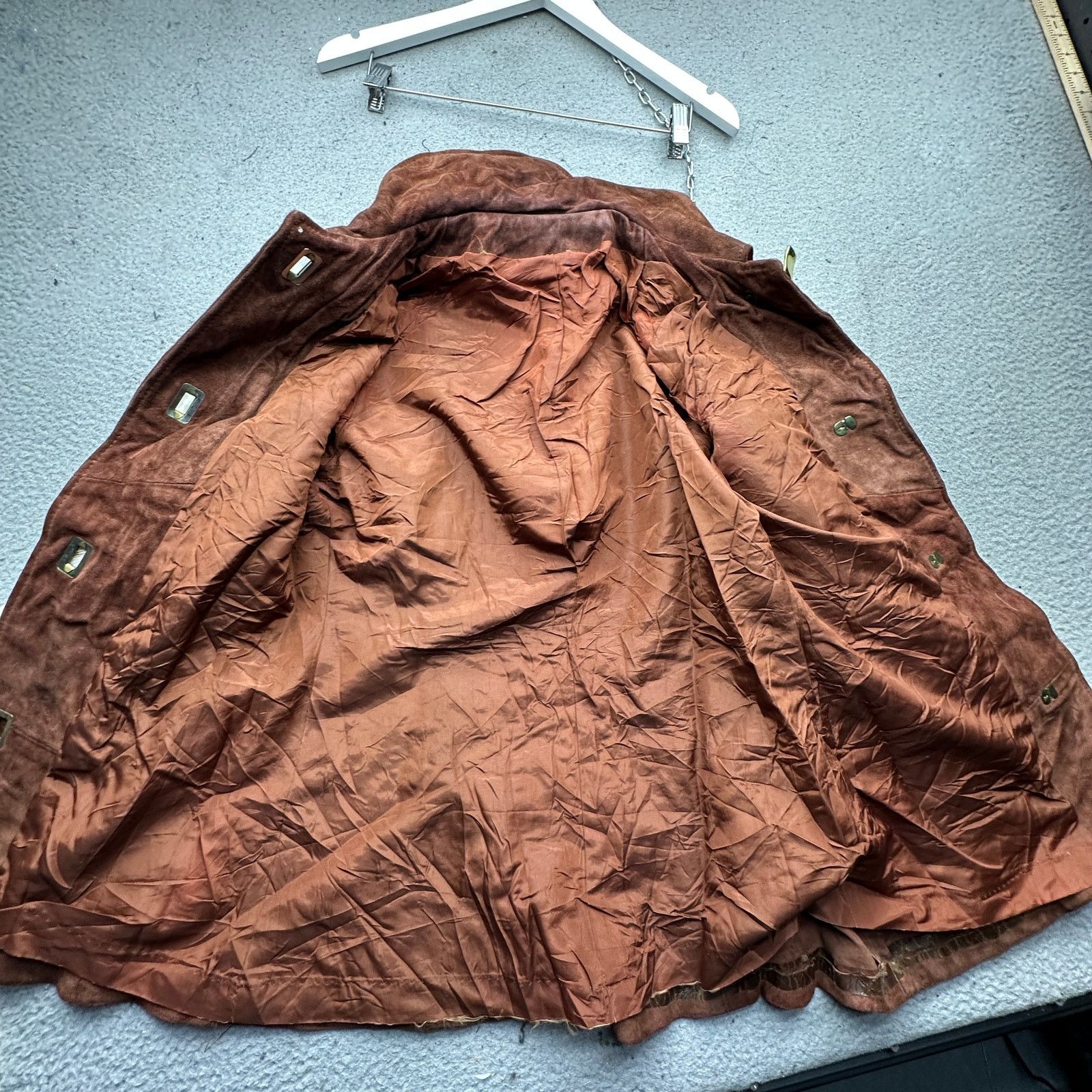 Other Vintage 70s Gutos Suede Leather Real Fur Coat Women S Brown Size S / US 4 / IT 40 - 11 Thumbnail