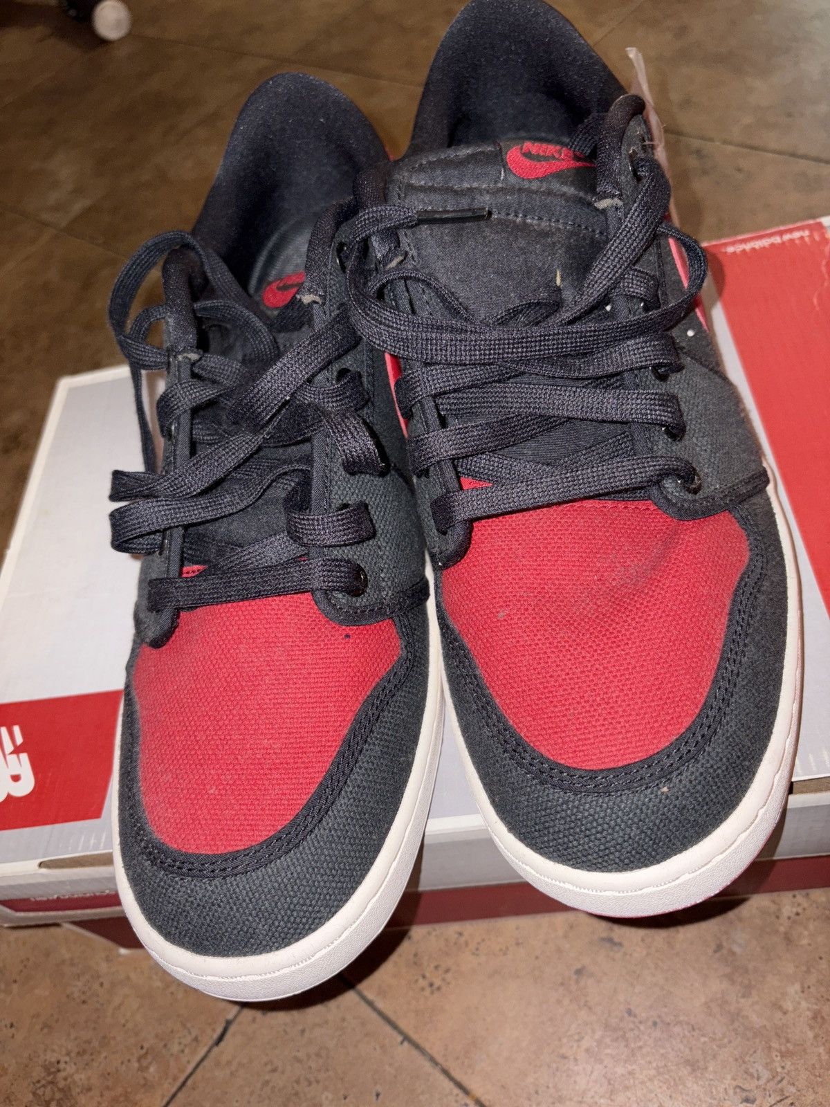 Jordan Brand Nike Air Jordan 1 Retro AJKO Low Bred Varsity Red White Size US 12 / EU 45 - 10 Thumbnail