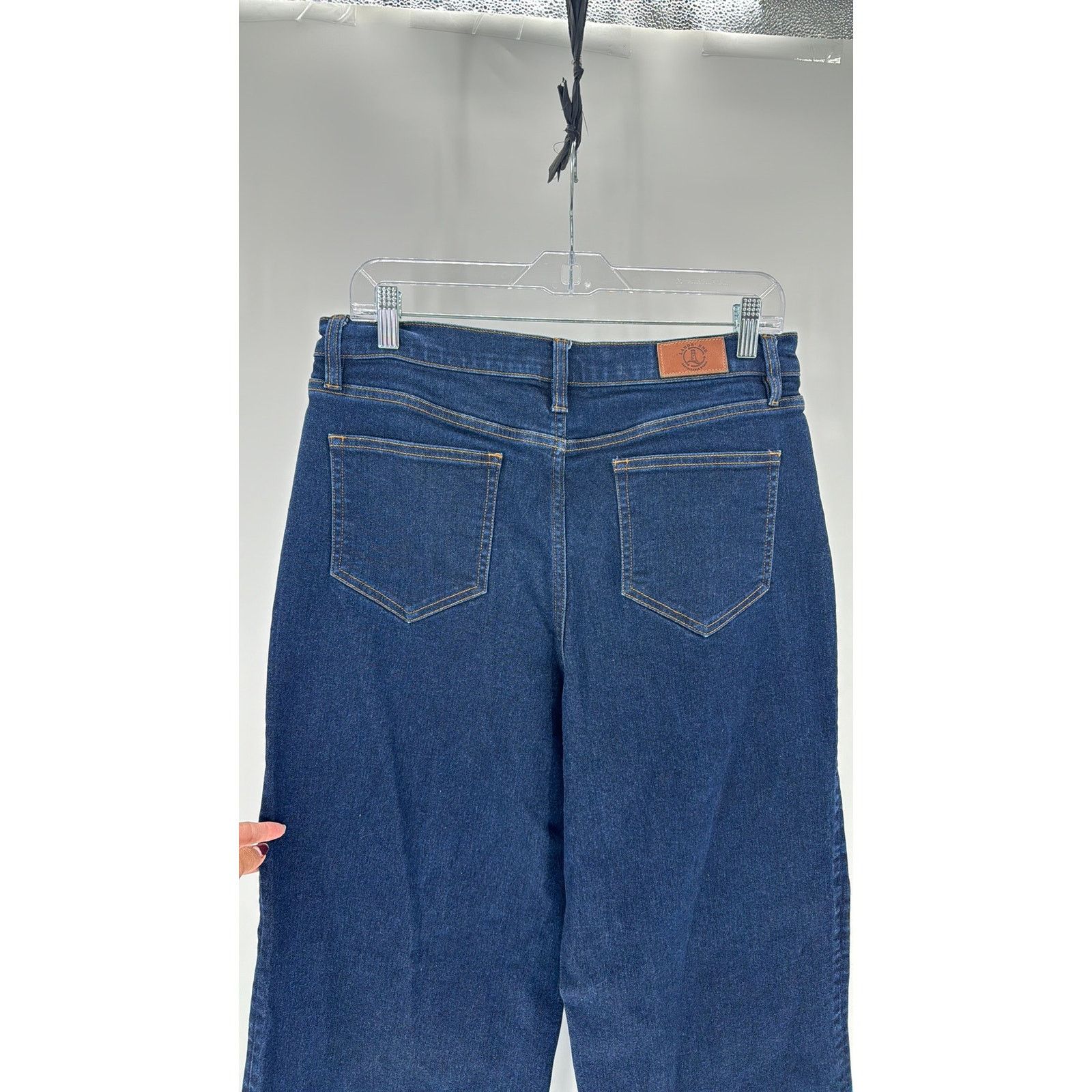 Lands' End Lands' End Jeans size 14 Wide Leg Dark Wash Ankle High Rise Size 36" / US 14 / IT 50 - 6 Thumbnail