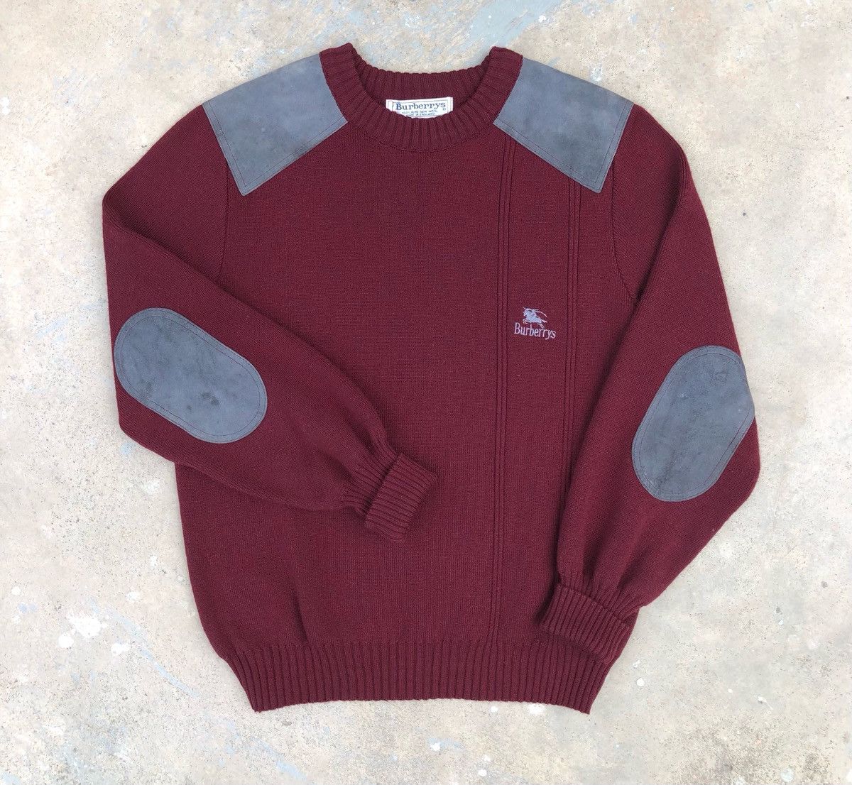 Burberry VTG Burberrys 100% Pure Wool With Burgundy Inserts Leather Size US M / EU 48-50 / 2 - 2 Thumbnail