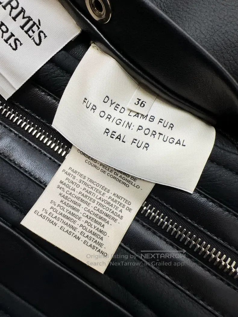 Hermes Hermes Black Leather and Fur Reversible Vest Jacket Size XS / US 0-2 / IT 36-38 - 3 Thumbnail