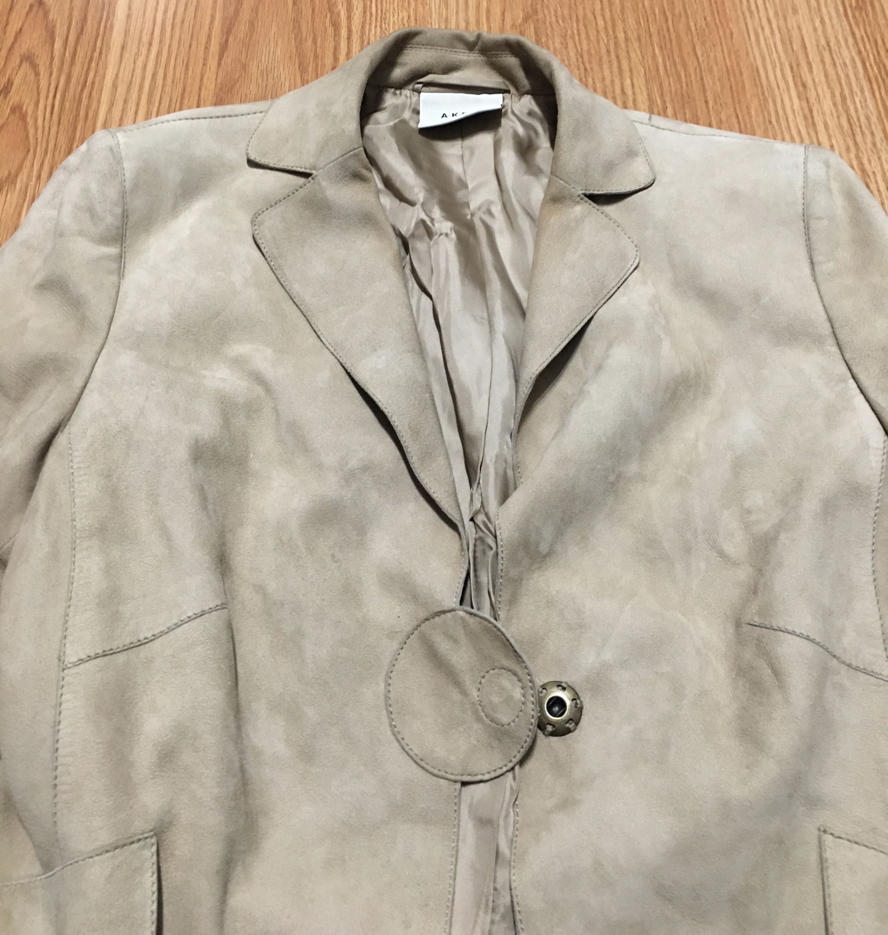 Akris AKRIS Punto Kid Suede Leather Blazer Jacket US10 EU40 Size L / US 10 / IT 46 - 6 Thumbnail