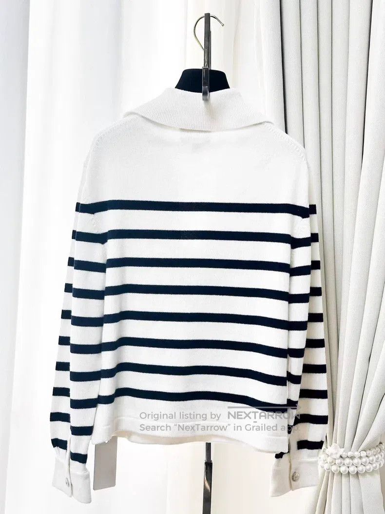 Chanel Chanel 24S spring and summer white navy striped sequin cas Size XS / US 0-2 / IT 36-38 - 3 Thumbnail
