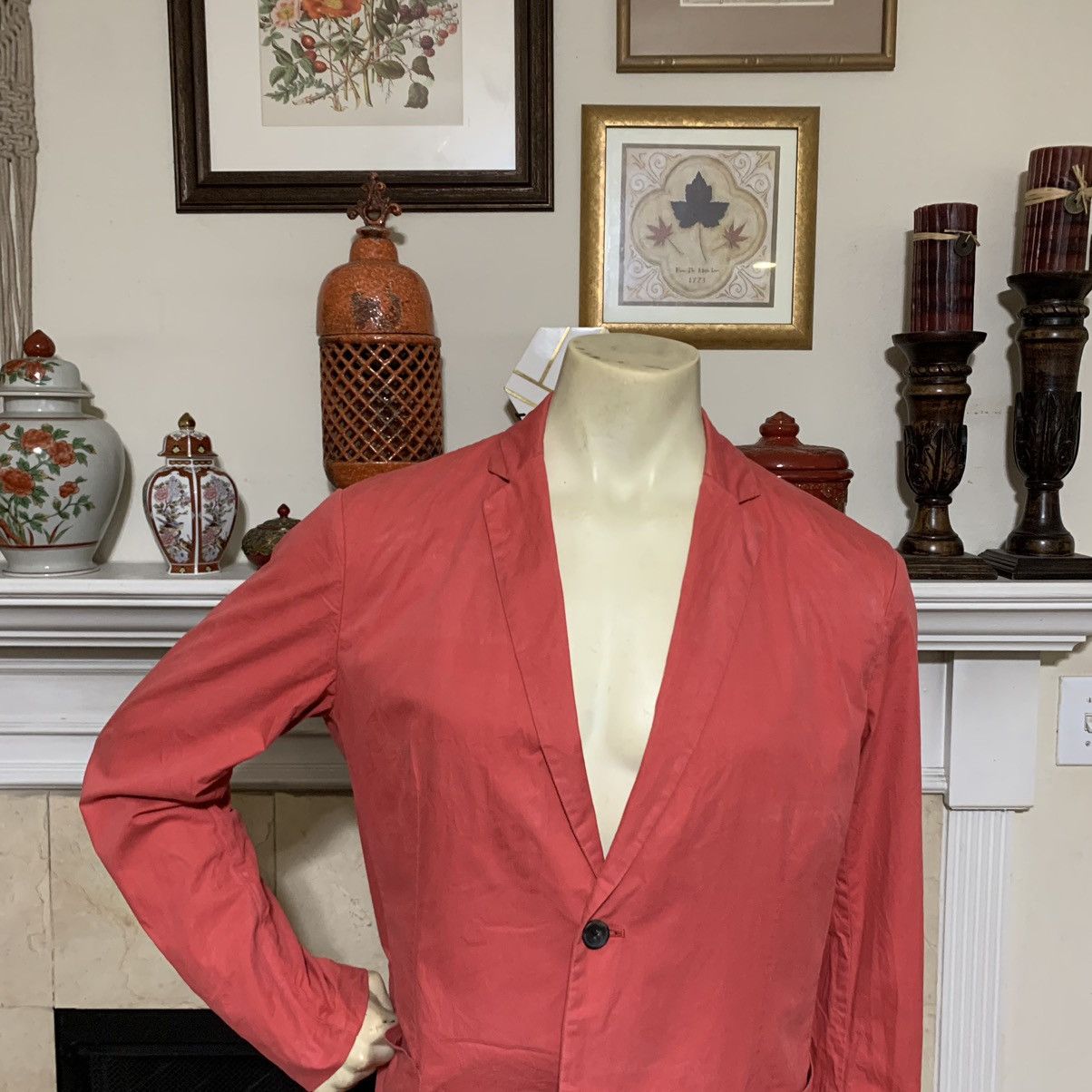 Theory Theory 2 Btn Single Vent Cotton Blazer Size 44R - 3 Thumbnail