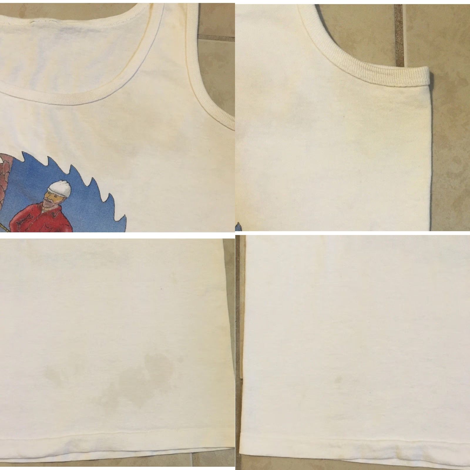 Lumberjack VINTAGE 90s Lumberjack Day Faded Distress Tank Top XS White Harley Davidson Graphic Tee Punk Grunge Biker 80s 70s USA Mens XS Tank Top Size US XS / EU 42 / 0 - 8 Thumbnail