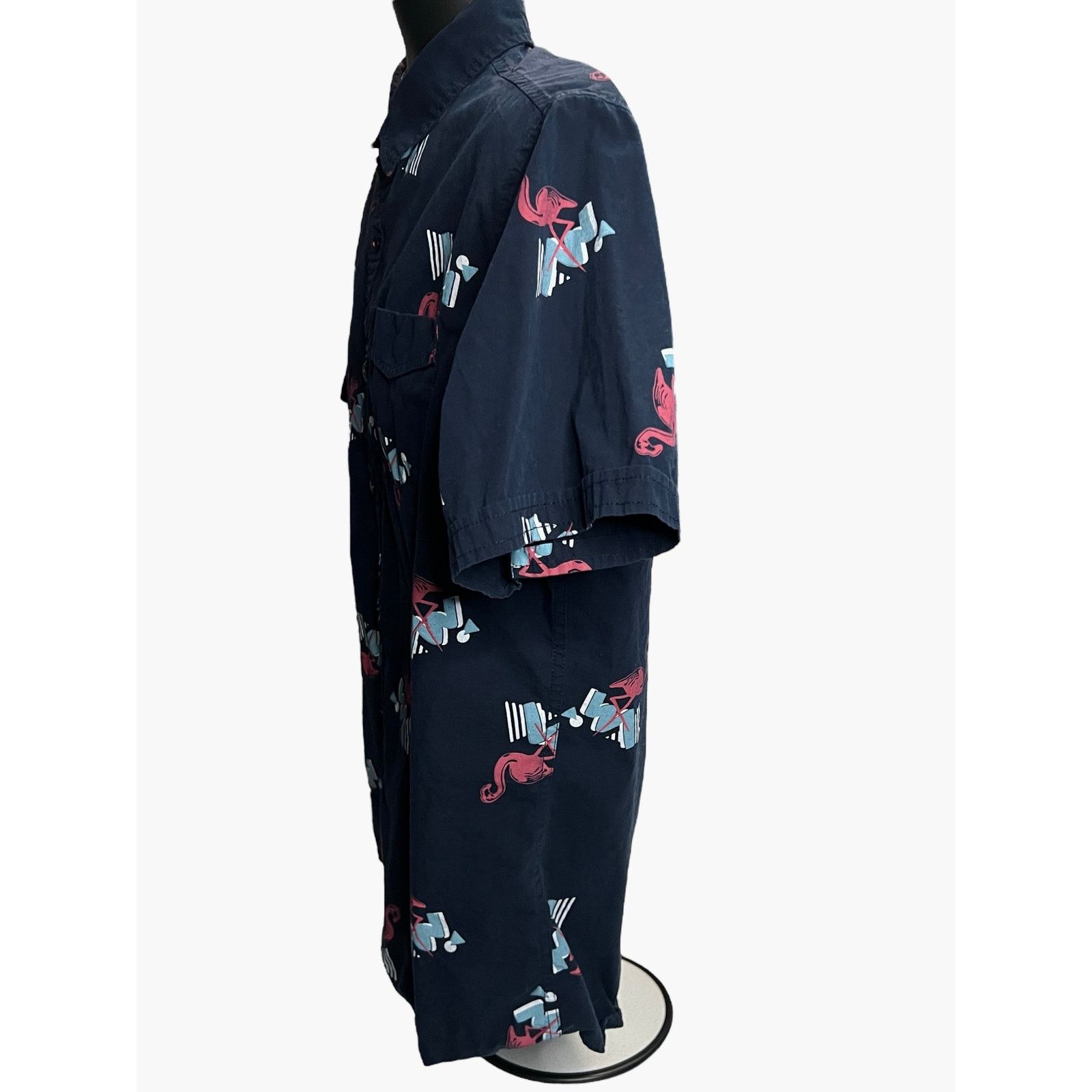 Other Broken Threads Short Sleeve Button Up Shirt Flamingo XL Size US XL / EU 56 / 4 - 6 Thumbnail