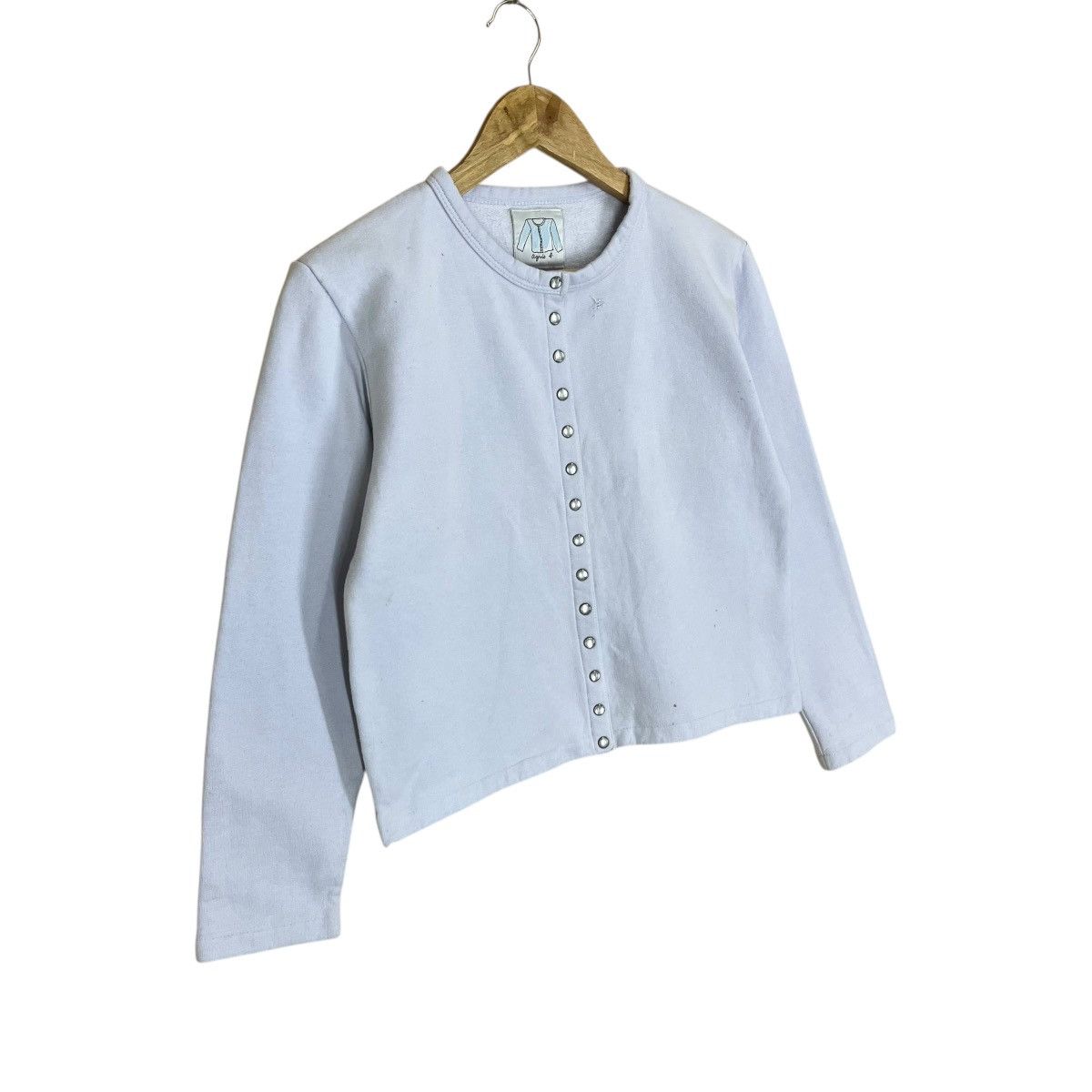 agnes b. Vintage 90s Agnes B Snap Button Up Cardigan Light Purple Size S / US 4 / IT 40 - 2 Thumbnail