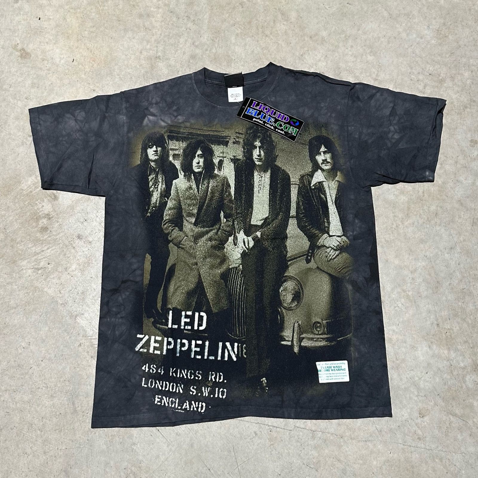 Liquid Blue Vintage Y2K LED ZEPPELIN AOP Tee size Large in Men Size US L / EU 52-54 / 3 - 1 Thumbnail