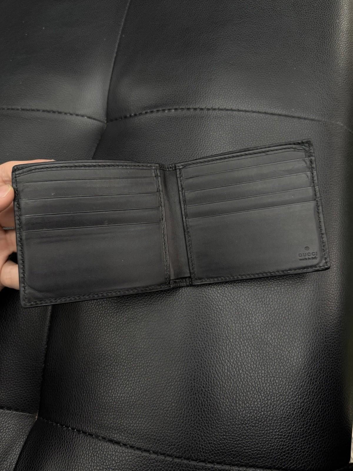 Gucci GUCCI Guccissima Web Compact Wallet Bifold Leather Mens Size ONE SIZE - 8 Thumbnail