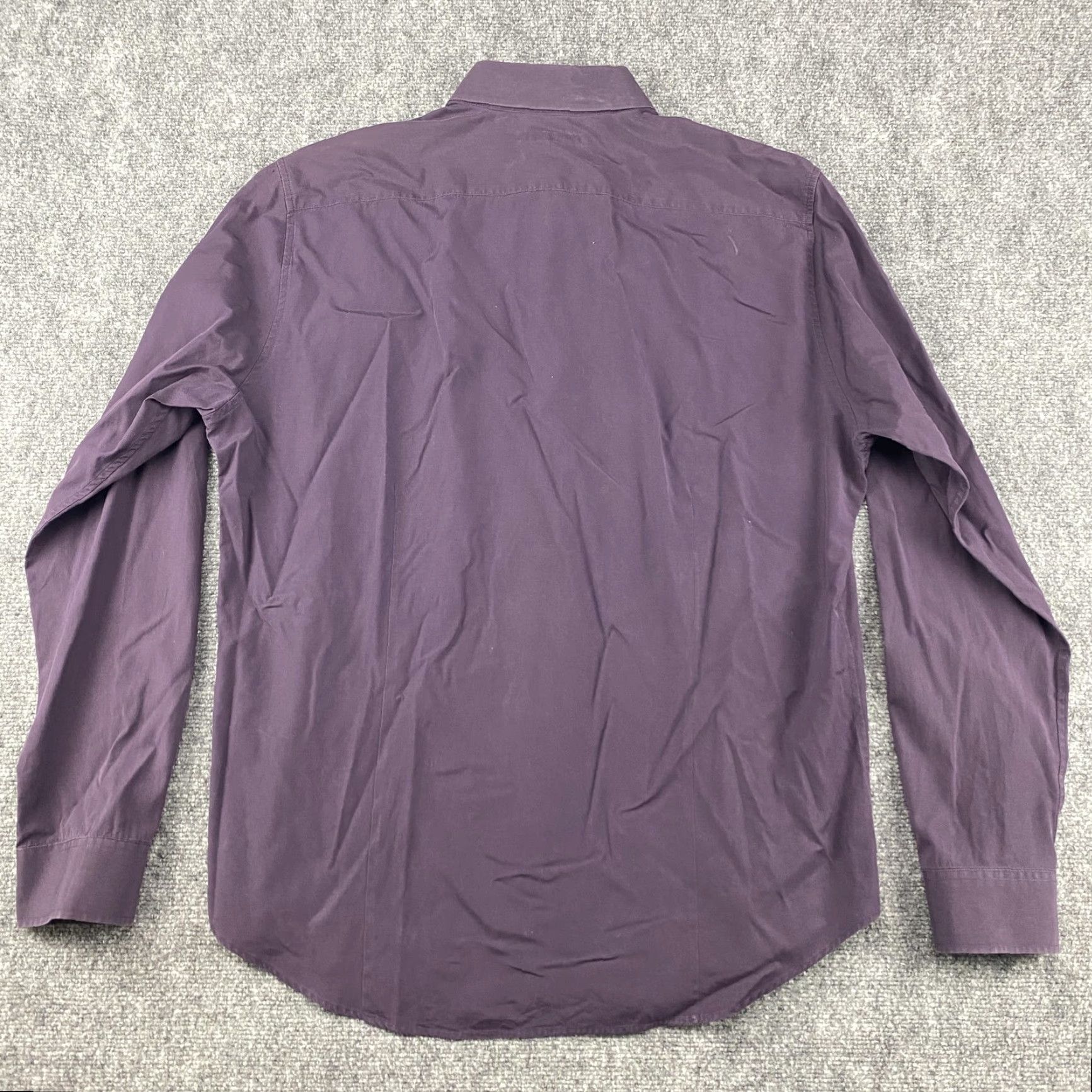 Theory Theory Shirt Mens XL Purple Stretch Long Sleeve Button Up Dress Cotton Spandex Size 46R - 3 Thumbnail