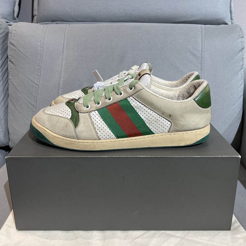 Gucci Gucci Screener Vintage Sneakers in Gray Green 0079 Size US 10.5 / EU 43-44 - 1 Thumbnail