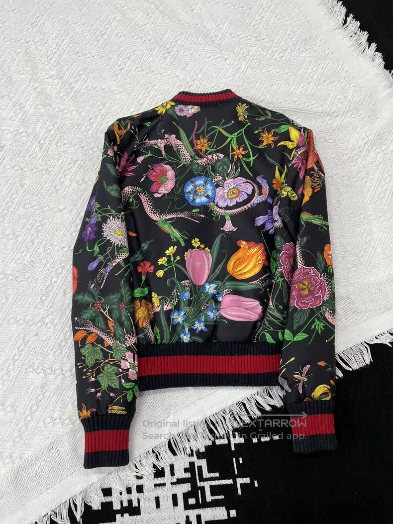 Gucci Gucci Floral silk printed zipper jacket Size XS / US 0-2 / IT 36-38 - 3 Thumbnail