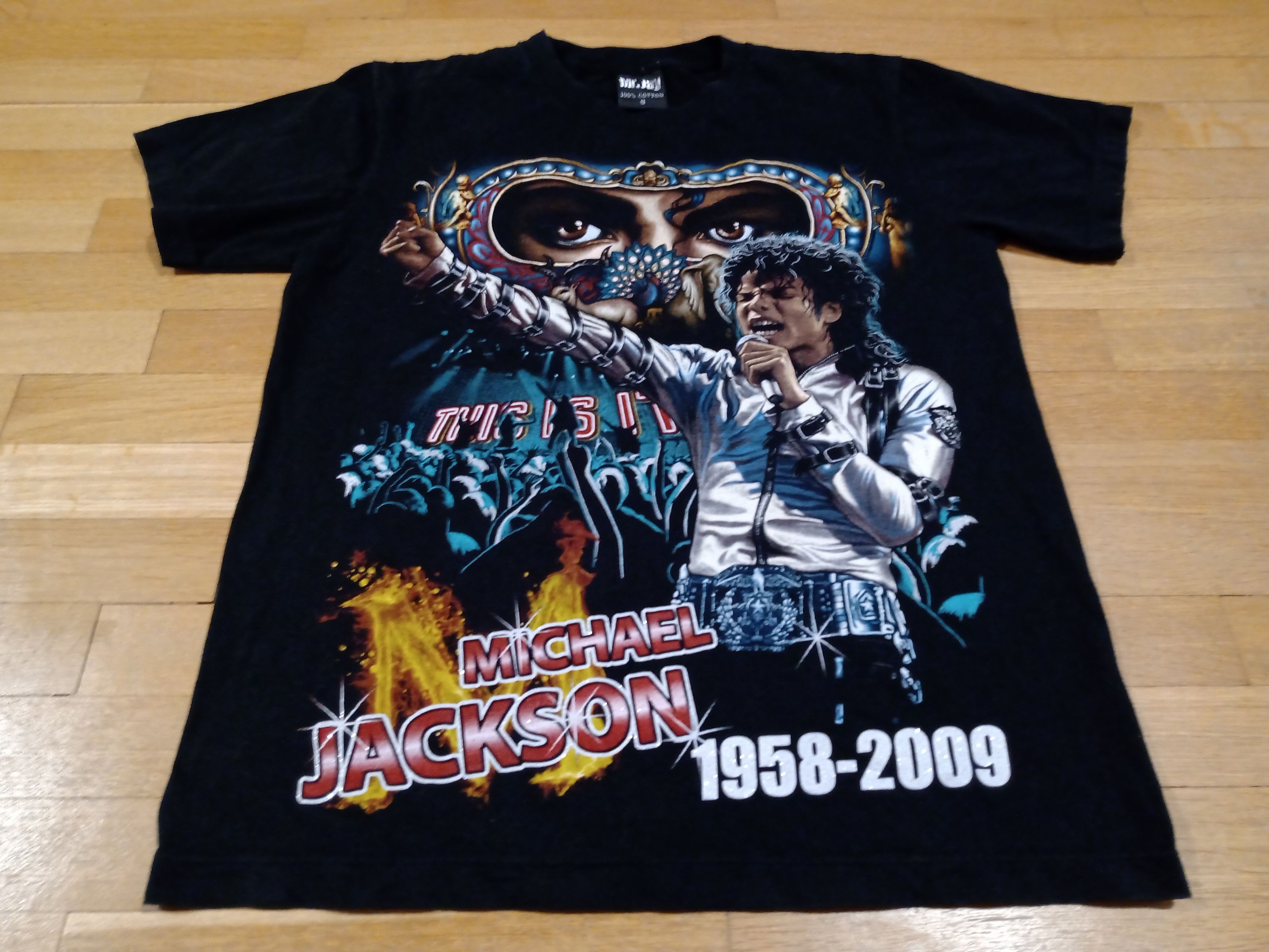 Vintage Michael Jackson 1958-2009 Mr.Jay Shiny Print Shirt Pop Size S / US 4 / IT 40 - 1 Thumbnail