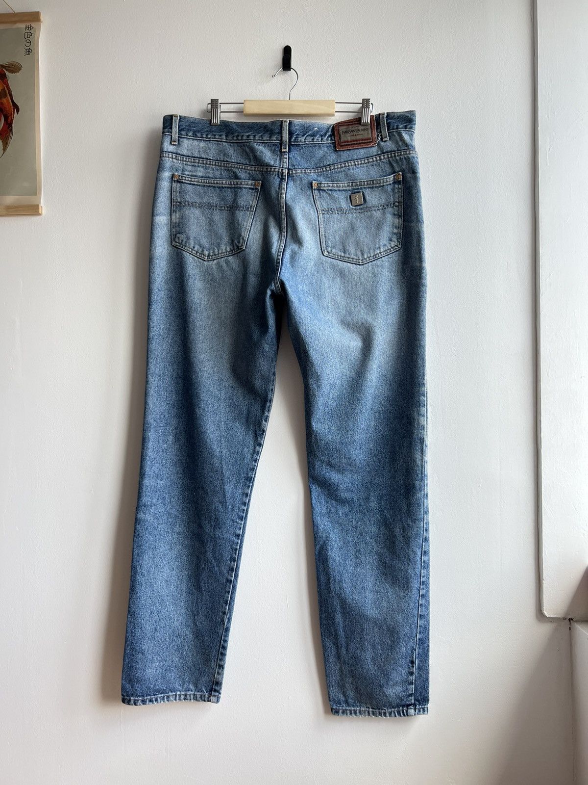 Yves Saint Laurent Vintage Yves Saint Laurent YSL Mens Blue Denim Jeans Pants Size US 39 - 1 Thumbnail