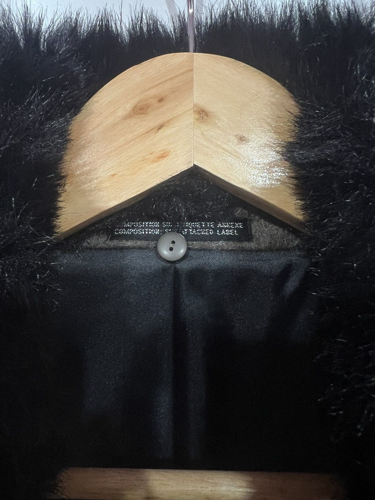 Japanese Brand 🔥 iNED mohair Long coat YOHJI style fur Collar Size S / US 4 / IT 40 - 7 Thumbnail