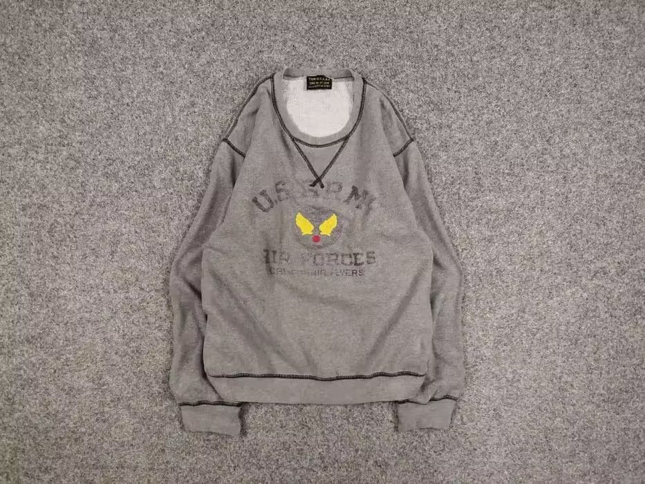 Other Vintage 80's Air Force US Army Gray Crew Chek Sweatshirt Size US L / EU 52-54 / 3 - 1 Thumbnail
