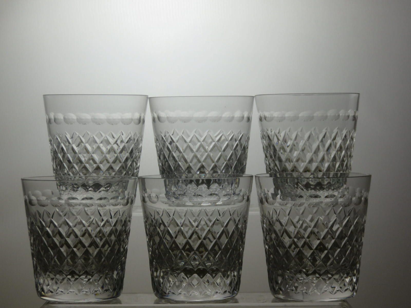 Starter Stuart Crystal Hardwicke Cut Glass Set Of 6 Tumblers 3 1/2" Size ONE SIZE - 2 Thumbnail