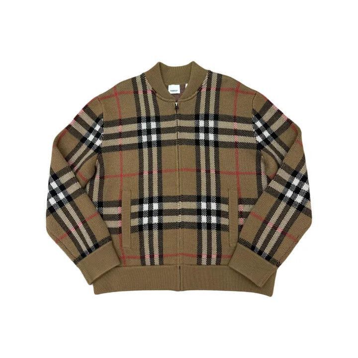 Burberry Burberry Burberry FW23 Brown Plaid Zip Cardigan-2507 Size US M / EU 48-50 / 2 - 1 Thumbnail