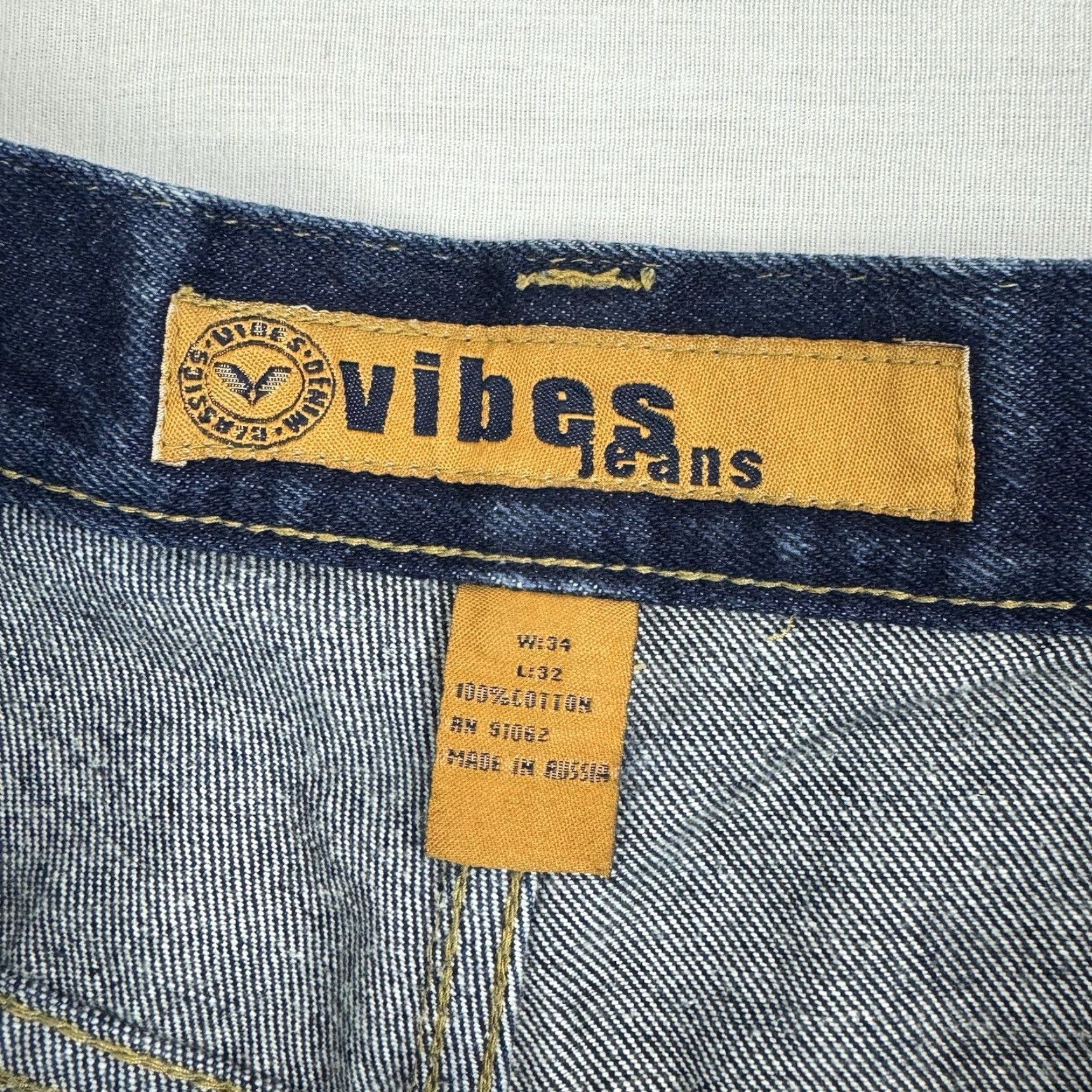 VIBE VINTAGE Vibes Jeans Mens 34x32 Denim Wide-Leg Baggy Relaxed 90s Punk Hip Hop Grunge Blue 1960s-90s Mens Size US 34 / EU 50 - 4 Thumbnail