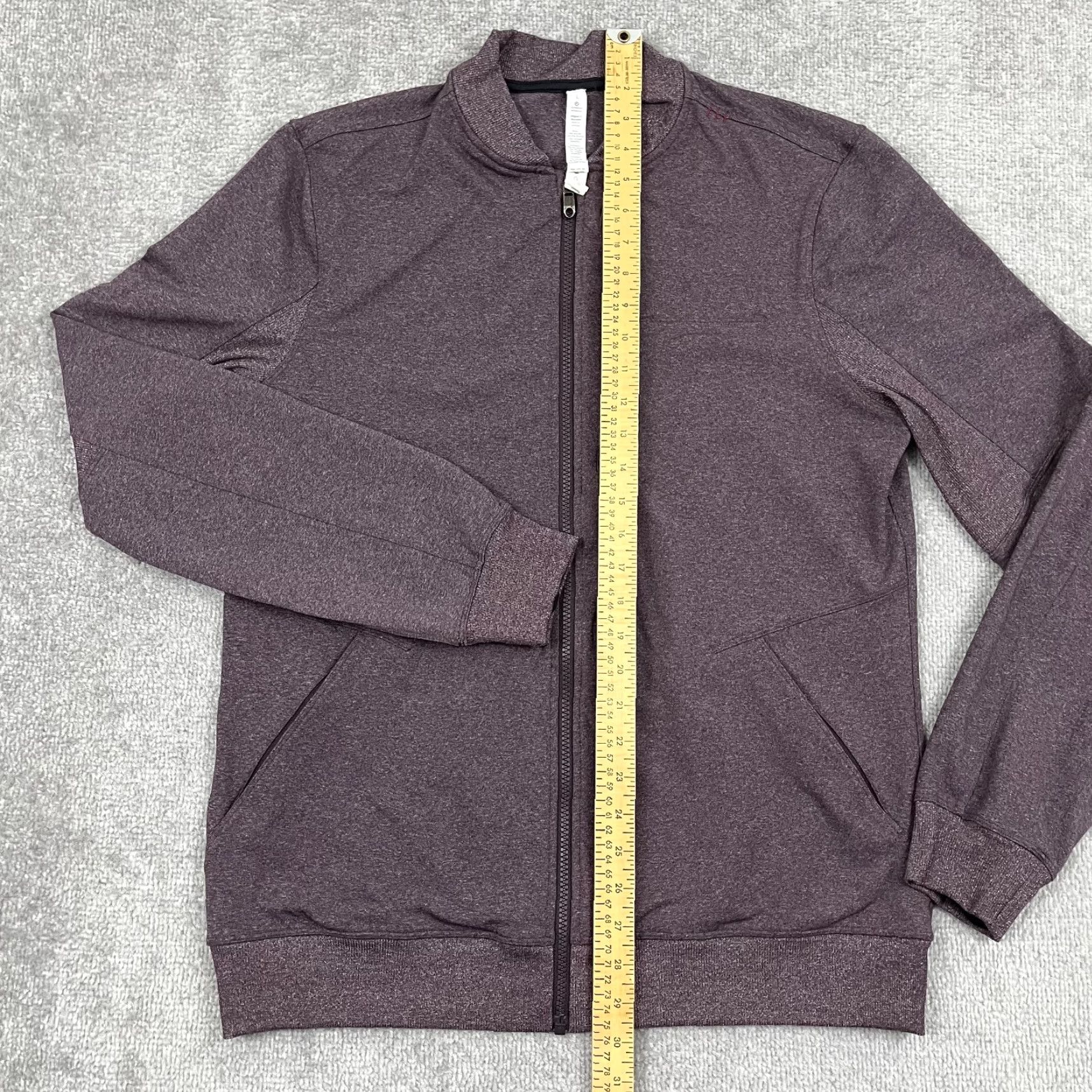 Lululemon Lululemon Jacket Mens L Heather Black Cherry Full Zip - Regular, Lightweight, Breathable, Pockets, Stand-Up Collar, Activewear, Pre Owned, Black Size US L / EU 52-54 / 3 - 5 Thumbnail