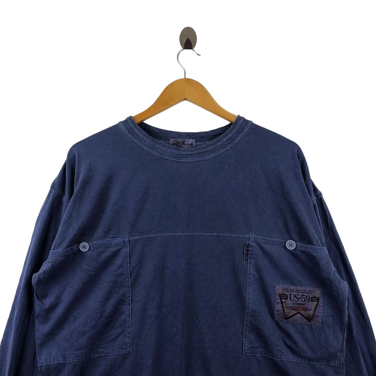 Vintage Vintage 90’ US 59 Straight Design Natural Indigo Tee Shirt Size US L / EU 52-54 / 3 - 3 Thumbnail