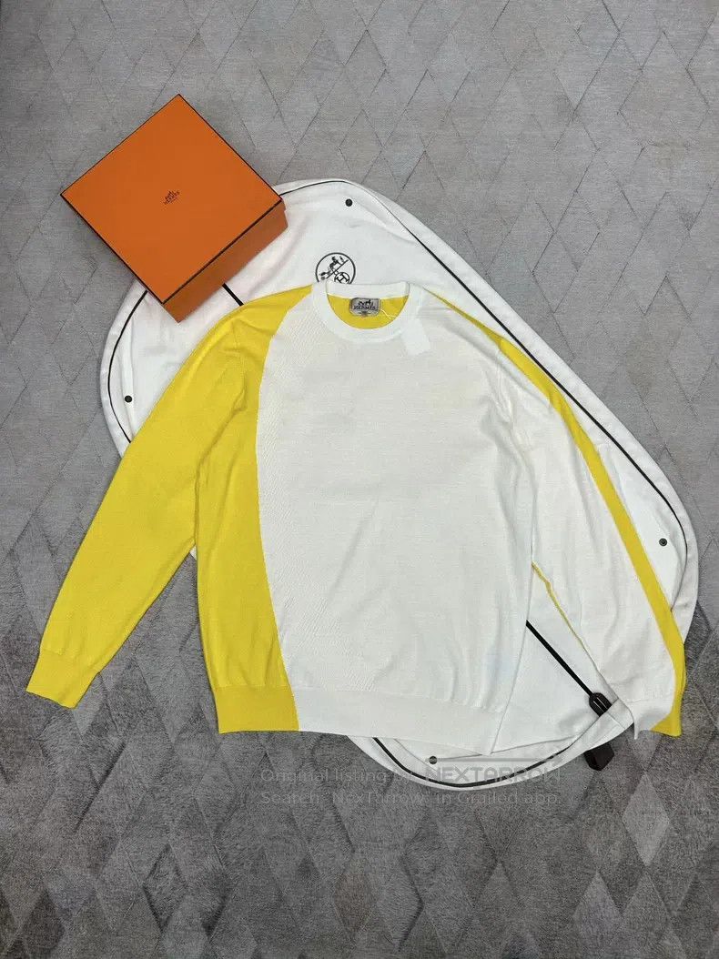 Hermes Hermes Sea Island cotton cashmere sweater, old money color Size US XXL / EU 58 / 5 - 1 Thumbnail