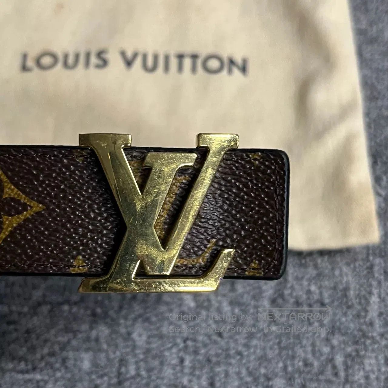 Louis Vuitton Louis Vuitton Brown Monogram Leather Belt. Size ONE SIZE - 2 Thumbnail