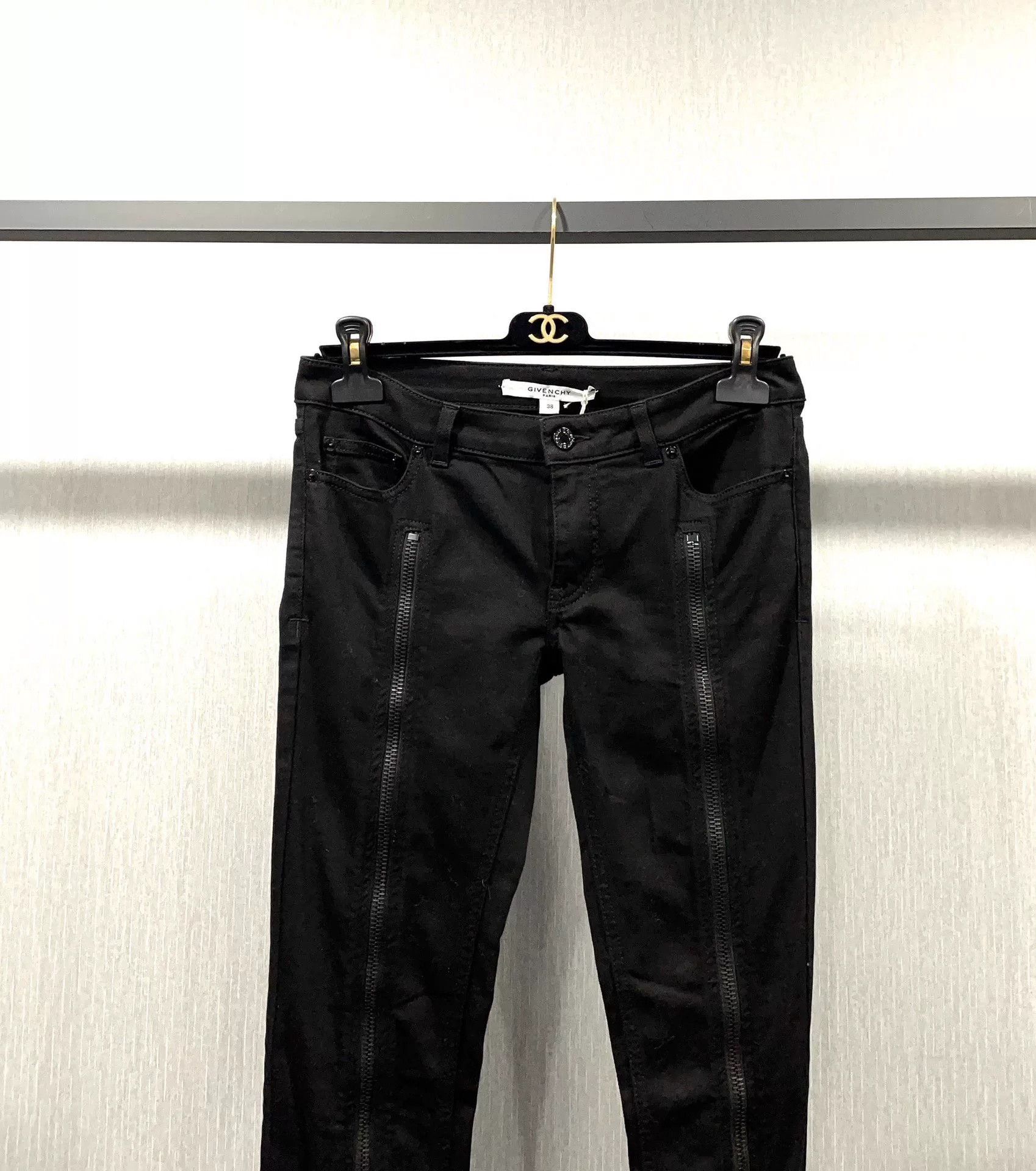 Givenchy GIVENCHY Black Zipper Design Skinny Jeans Size US 38 / EU 54 - 4 Thumbnail