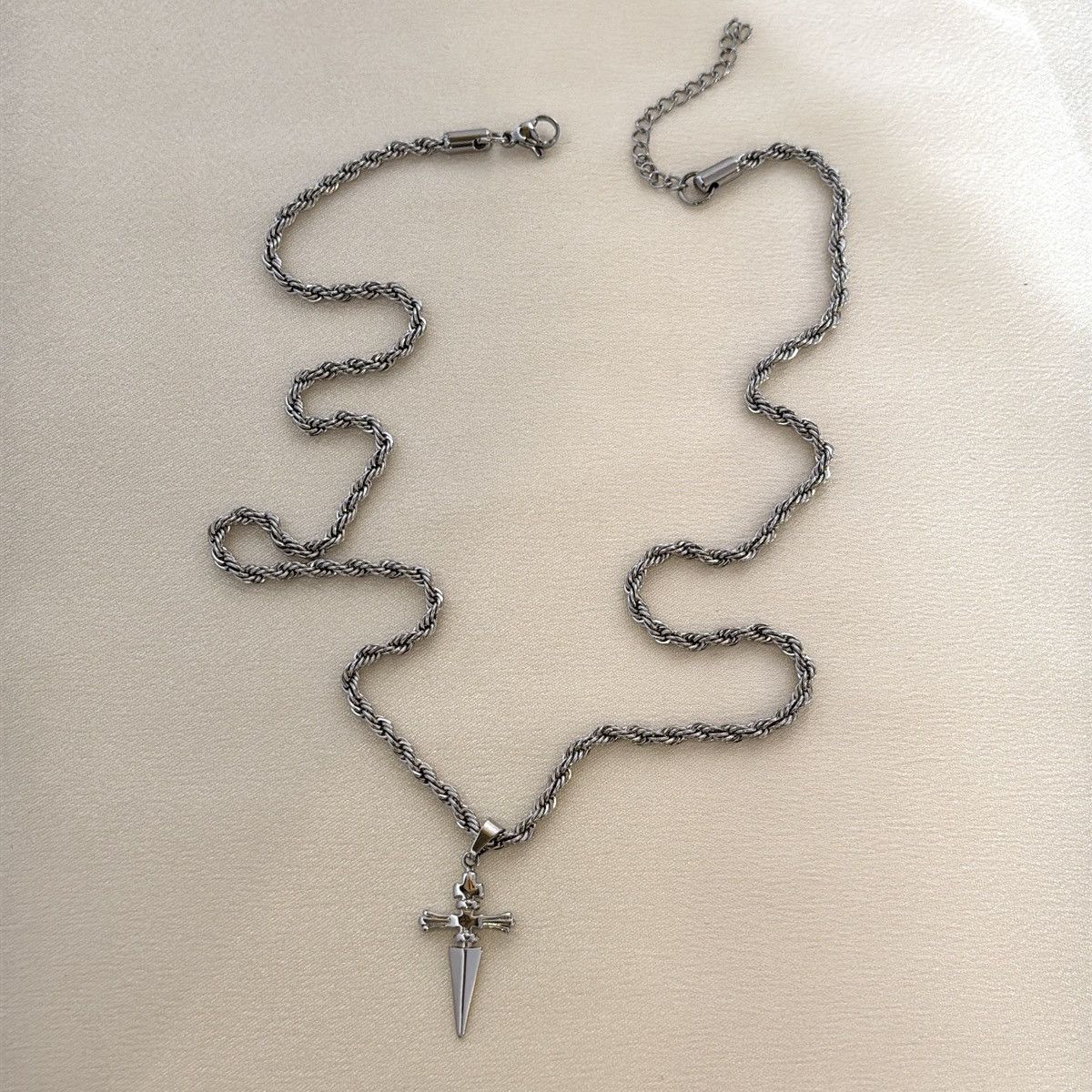 Other Cross Dagger Pendant Necklace for Men Women Streetwear Size ONE SIZE - 6 Thumbnail