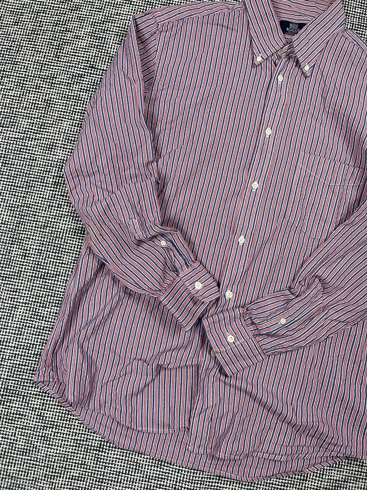 Boggi × Designer Boggi Milano luxury striped button up shirt old money Size US XL / EU 56 / 4 - 3 Thumbnail