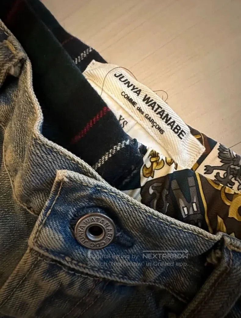 Comme des Garcons Comme Des Garcons size XS Vintage Pattern Denim Mixed Skir Size 23" - 3 Thumbnail