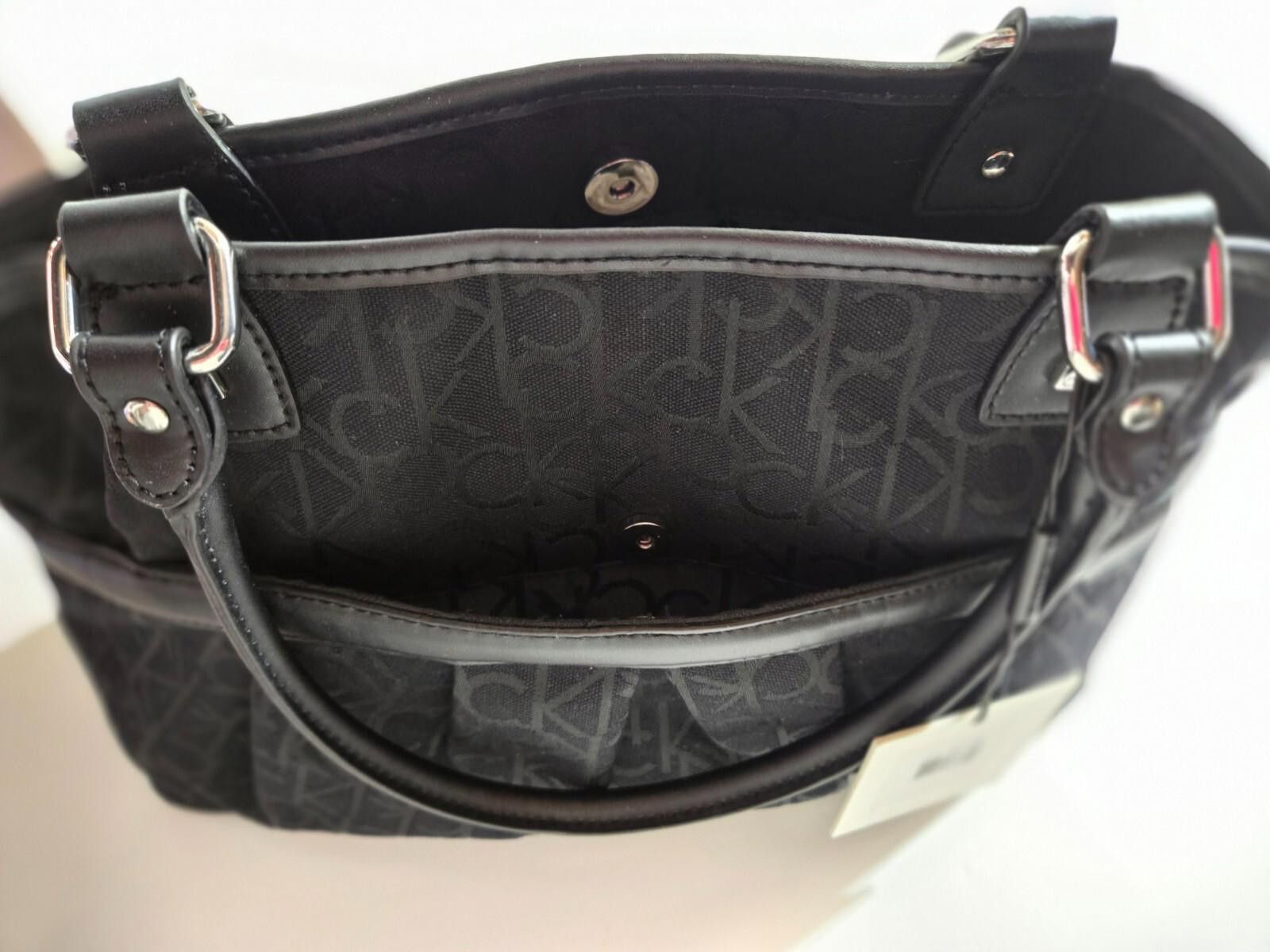 Calvin Klein Calvin Klein Purse Handbag Signature Logo Monogram Black NEW Size ONE SIZE - 5 Thumbnail