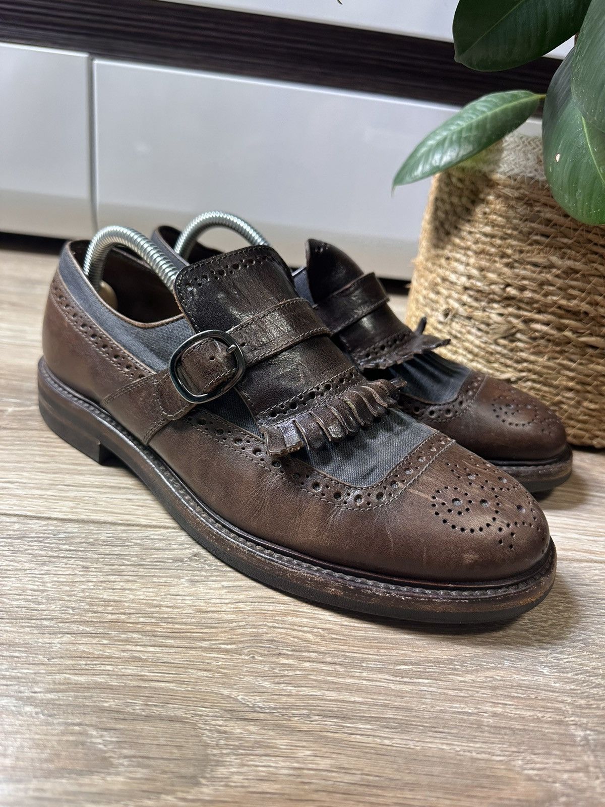 Brunello Cucinelli BRUNELLO CUCINELLI Tassel Monk Strap Brogues Loafers Boots Size US 8 / EU 41 - 6 Thumbnail