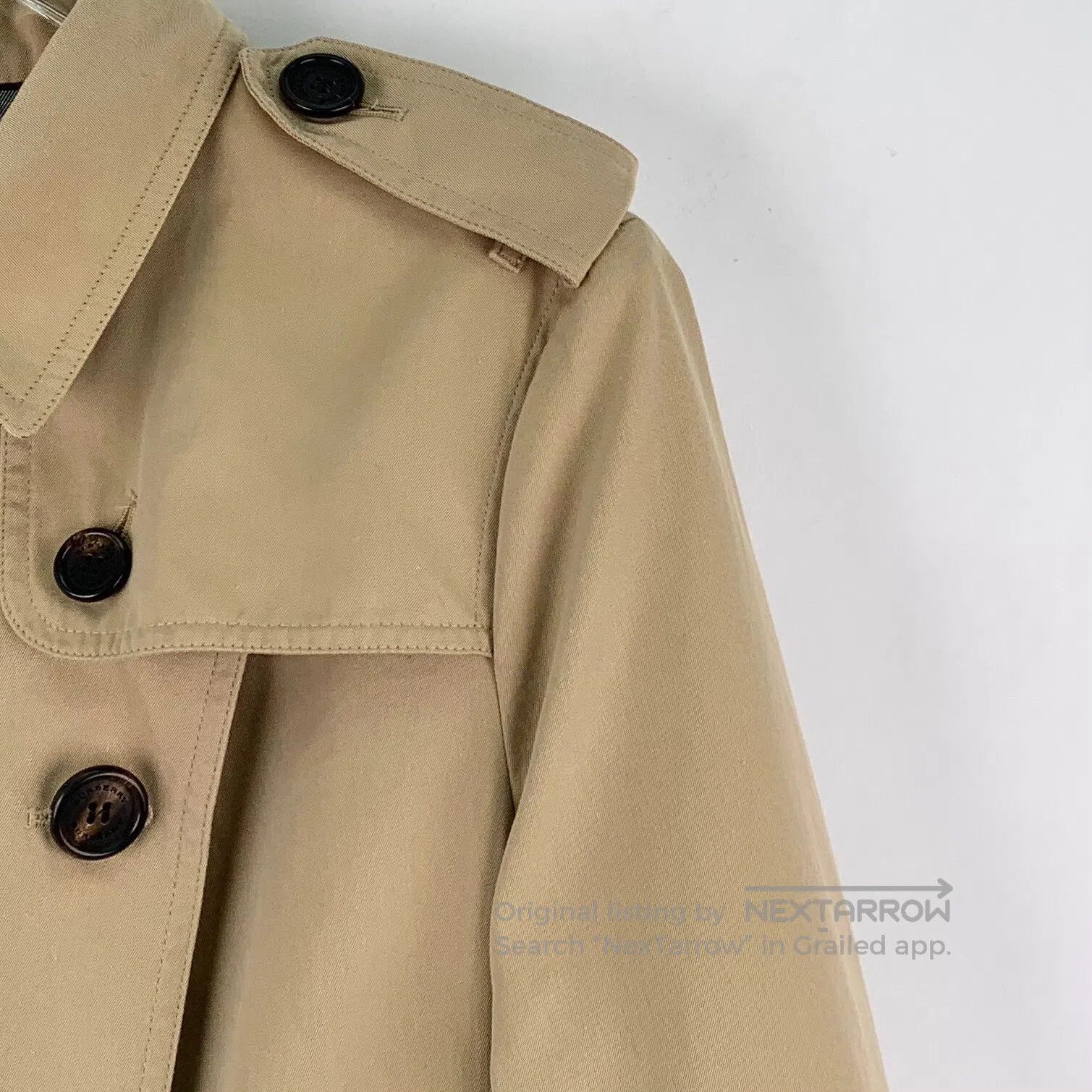 Burberry Burberry Brown Cotton Collar Double-breasted Long Sleeve B Size M / US 6-8 / IT 42-44 - 3 Thumbnail