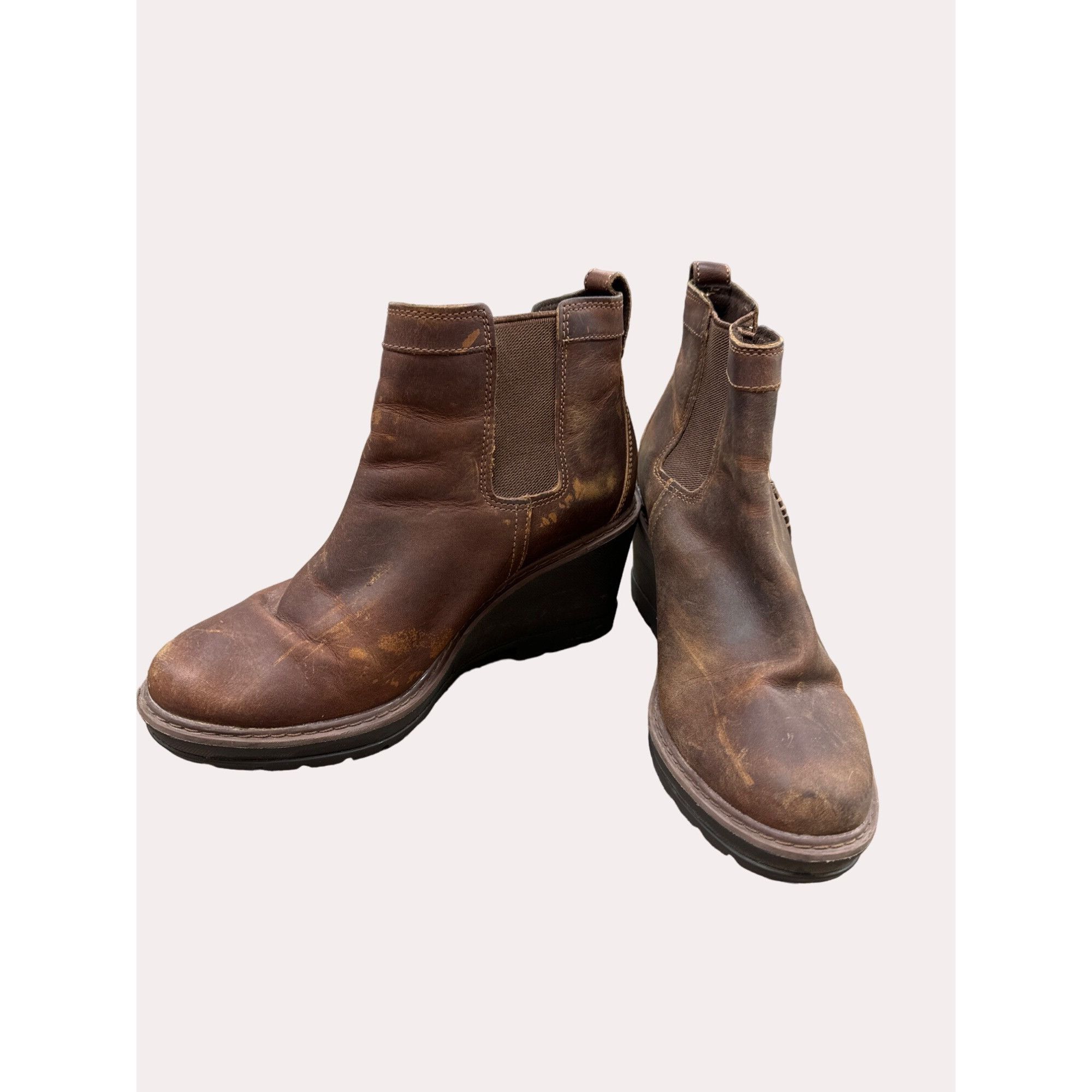 Timberland Timberland grip stick women’s brown leather wedge ankle boot Size US 8.5 / IT 38.5 - 2 Thumbnail