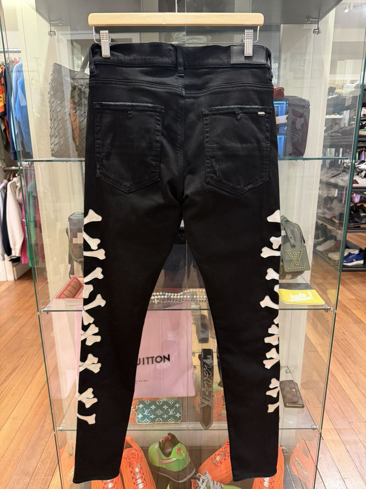 Amiri Amiri Silver Bone Patch Denim Jeans Size US 34 / EU 50 - 2 Thumbnail