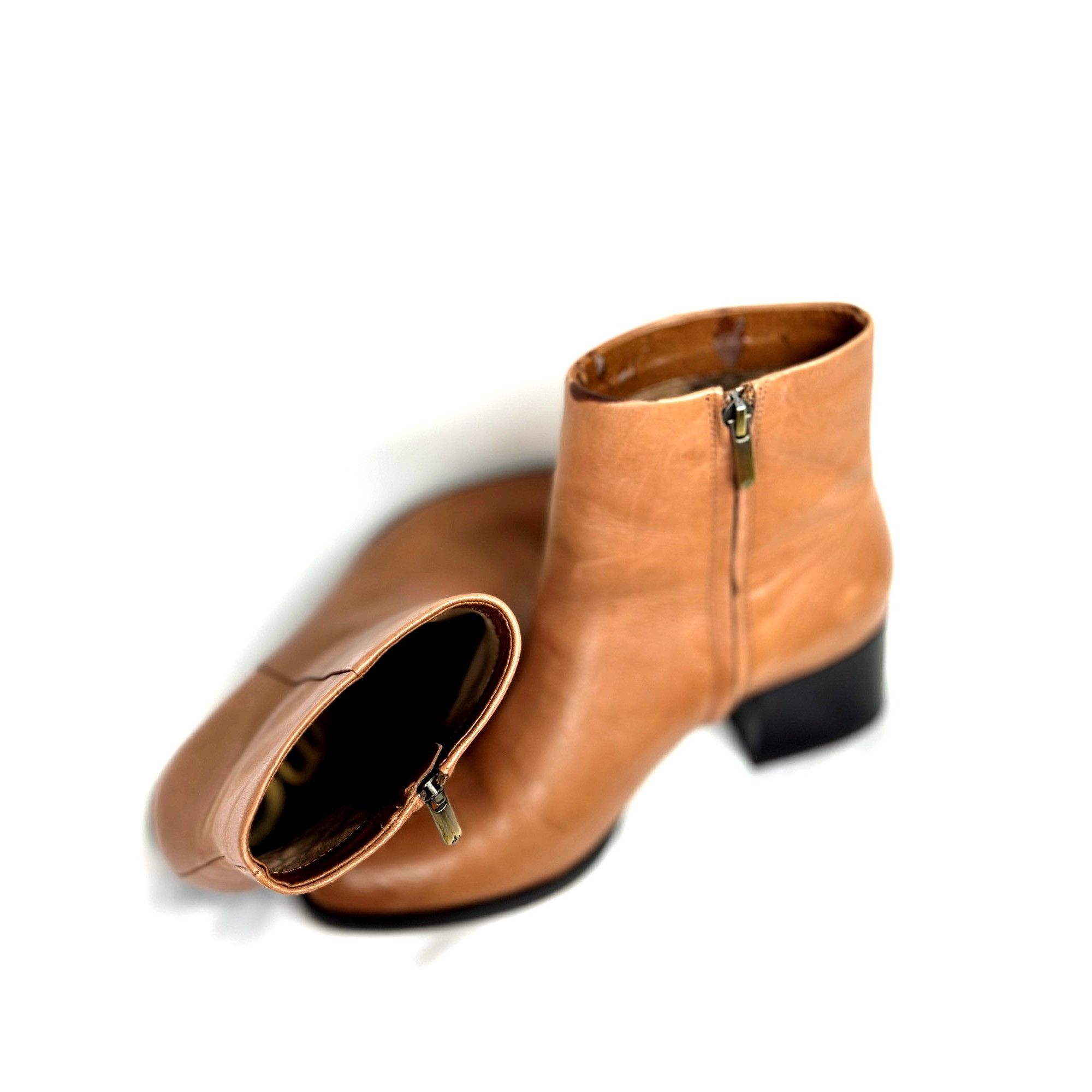 Sam Edelman Sam Edelman Womens Leather Ankle Boots Size 8 Tan With Block Size US 8 / IT 38 - 10 Thumbnail