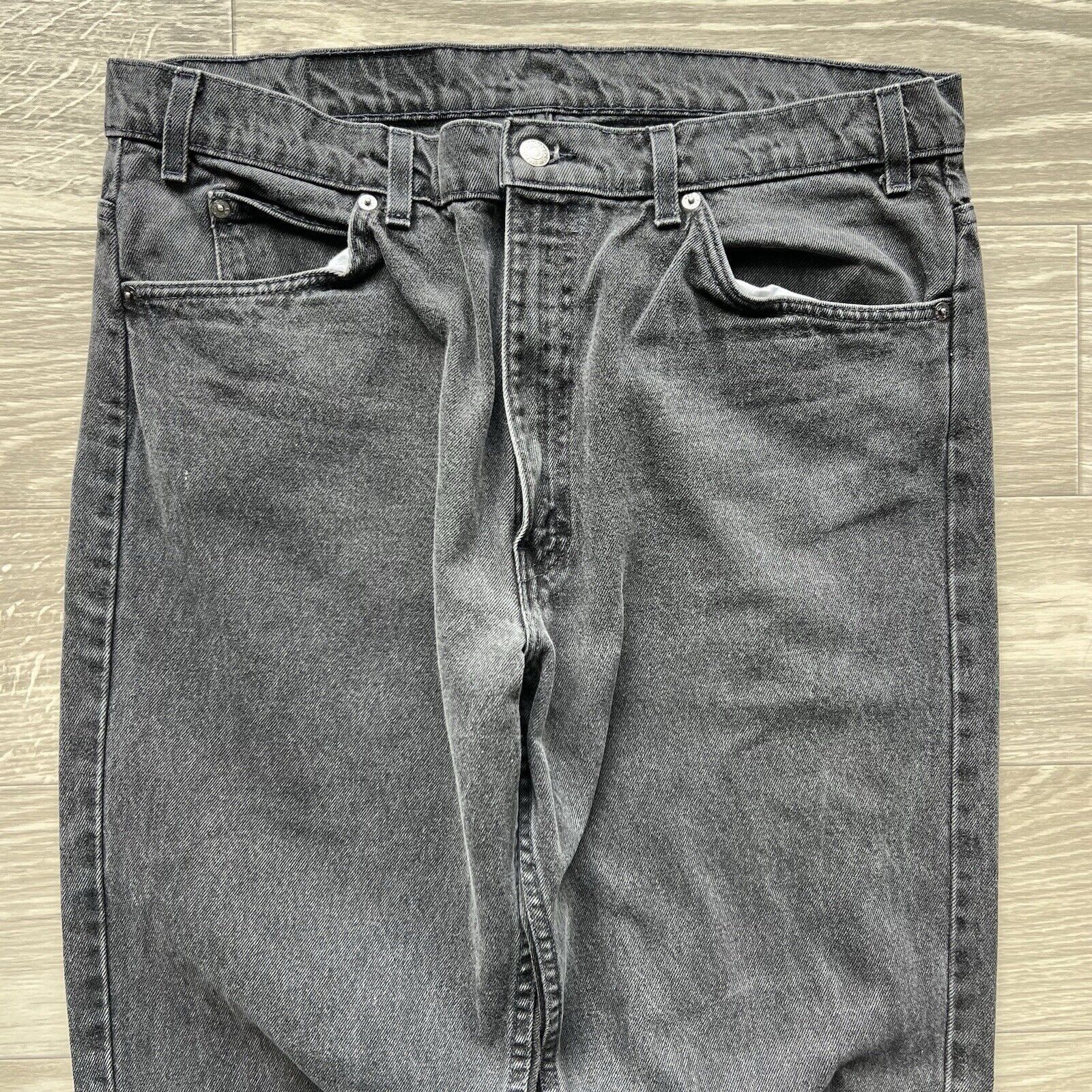 Levi's Vintage Levis black 505 Jeans Mens 37 Orange Tab 90s Faded Size US 37 - 7 Thumbnail