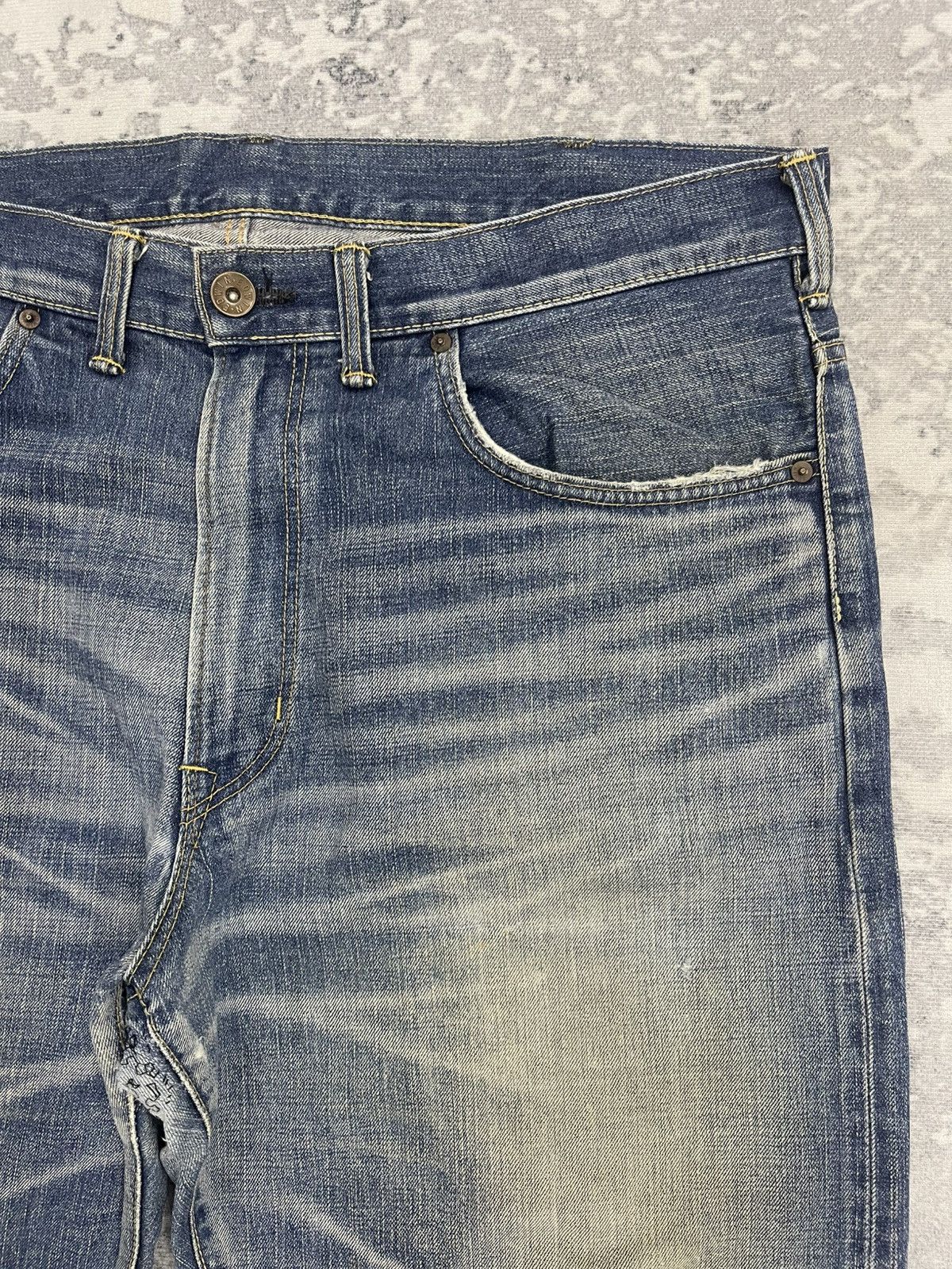 Edwin Vintage Edwin Distressed Salvage denim pants Size US 38 / EU 54 - 6 Thumbnail