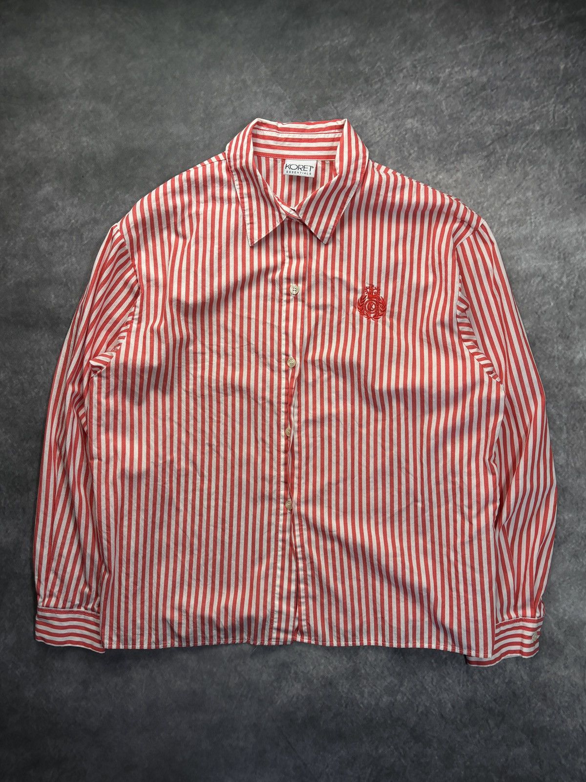 Vintage 90s Vintage Striped Shirt 80s Straight Hem Preppy Dress 80s Size US S / EU 44-46 / 1 - 2 Thumbnail