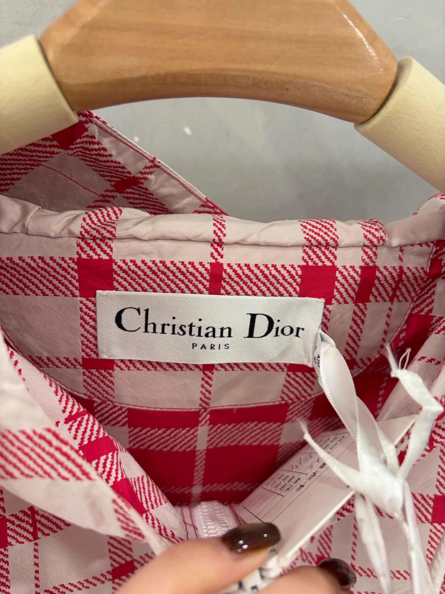 Dior Dior Magenta Check Hooded Oversized XS Jacket Size XS / US 0-2 / IT 36-38 - 4 Thumbnail