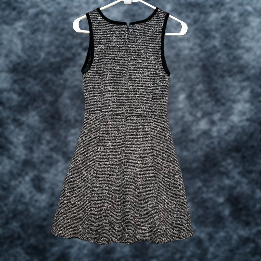 J.Crew J. Crew Black & White Tweed Fit & Flare Sleeveless Dress Wool Blend Silk, Size 0, Women, Knee Length, Vintage/Adult Womens 0, Wool Tweed, Black, CK Size XS / US 0-2 / IT 36-38 - 1 Thumbnail