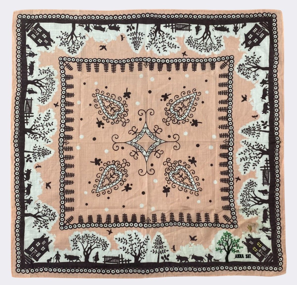 Other Vintage Anna Sui Handkerchief Neckerchief Bandana H199R Size ONE SIZE - 1 Thumbnail