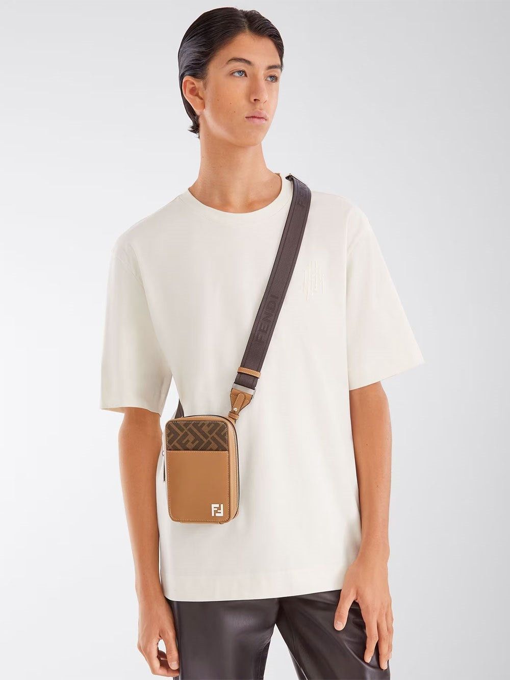 Fendi o1s1wg111224 Size: OS / FF Squared Phone Case in Brown Size ONE SIZE - 4 Thumbnail