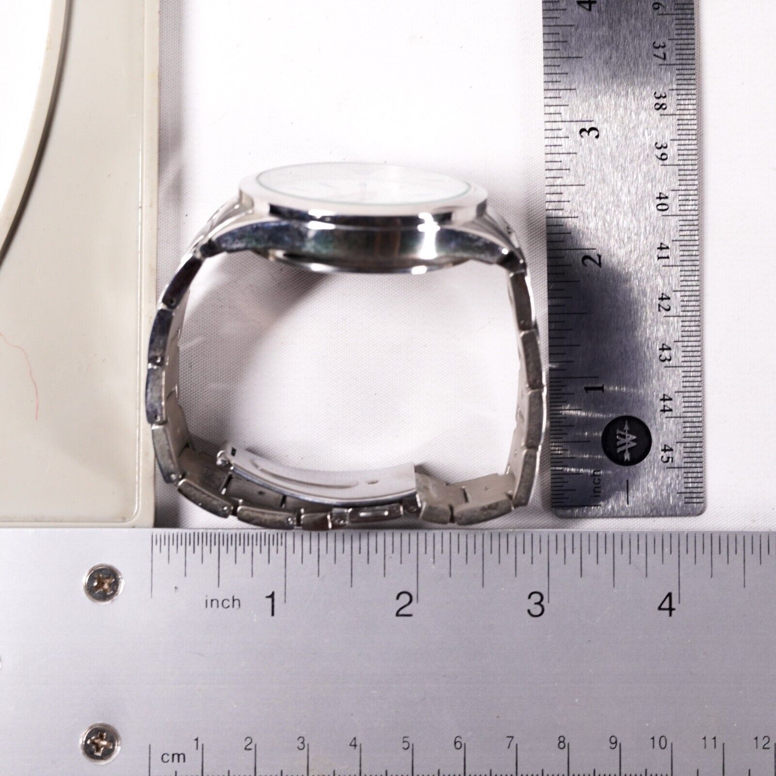 Other 4" Unlisted Stainless Steel SilverWrist Watch Japan Jewelry Size ONE SIZE - 13 Thumbnail
