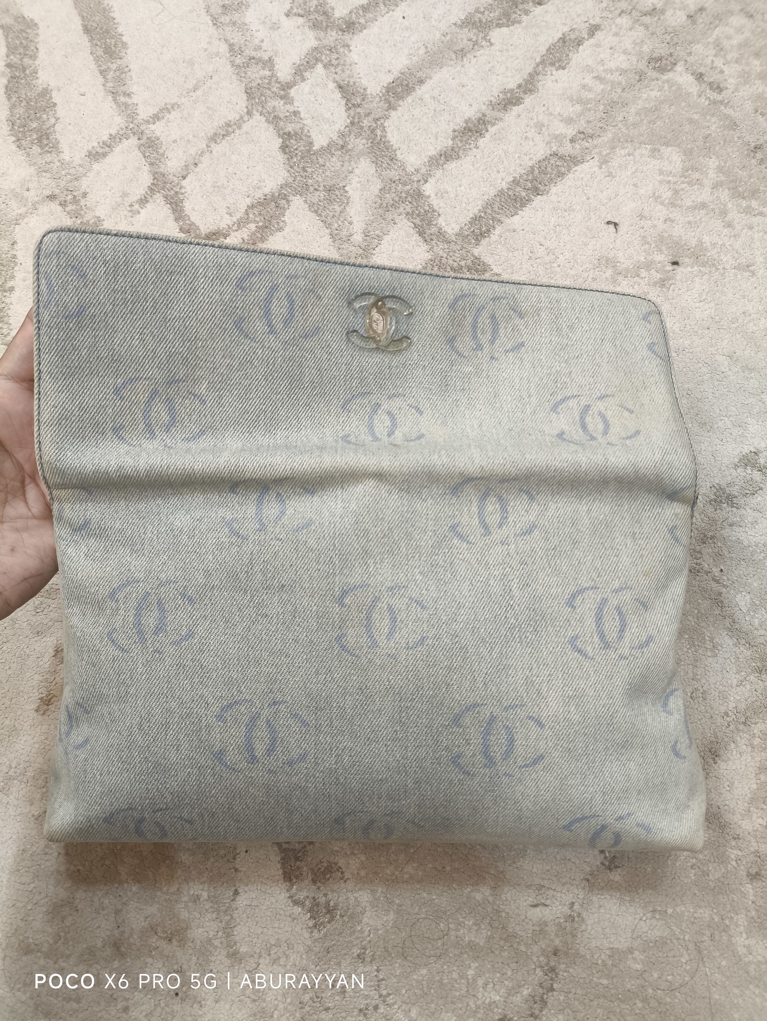 Chanel Chanel Blue CC Signature Denim Vintage Clutch Size ONE SIZE - 10 Thumbnail