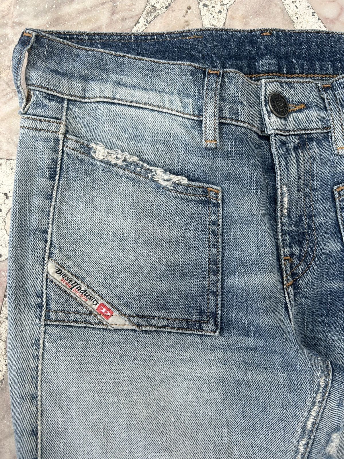 Diesel Diesel D-Ebby Vintage Ripped Flare Jeans Size US 28 / EU 44 - 5 Thumbnail